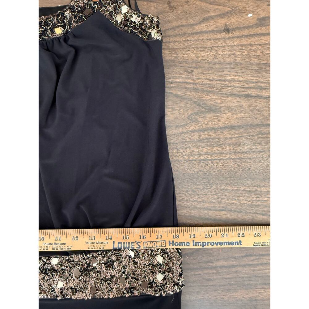 Sue Wong Nocturne Beaded Sequin Black Cocktail Dress Retro Romance Flapper Y2K 8 - Picture 11 of 11